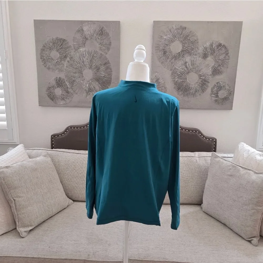 Nike Yoga Luxe Dri Fit Full Zip Women’s Teal Jacket Size 1X